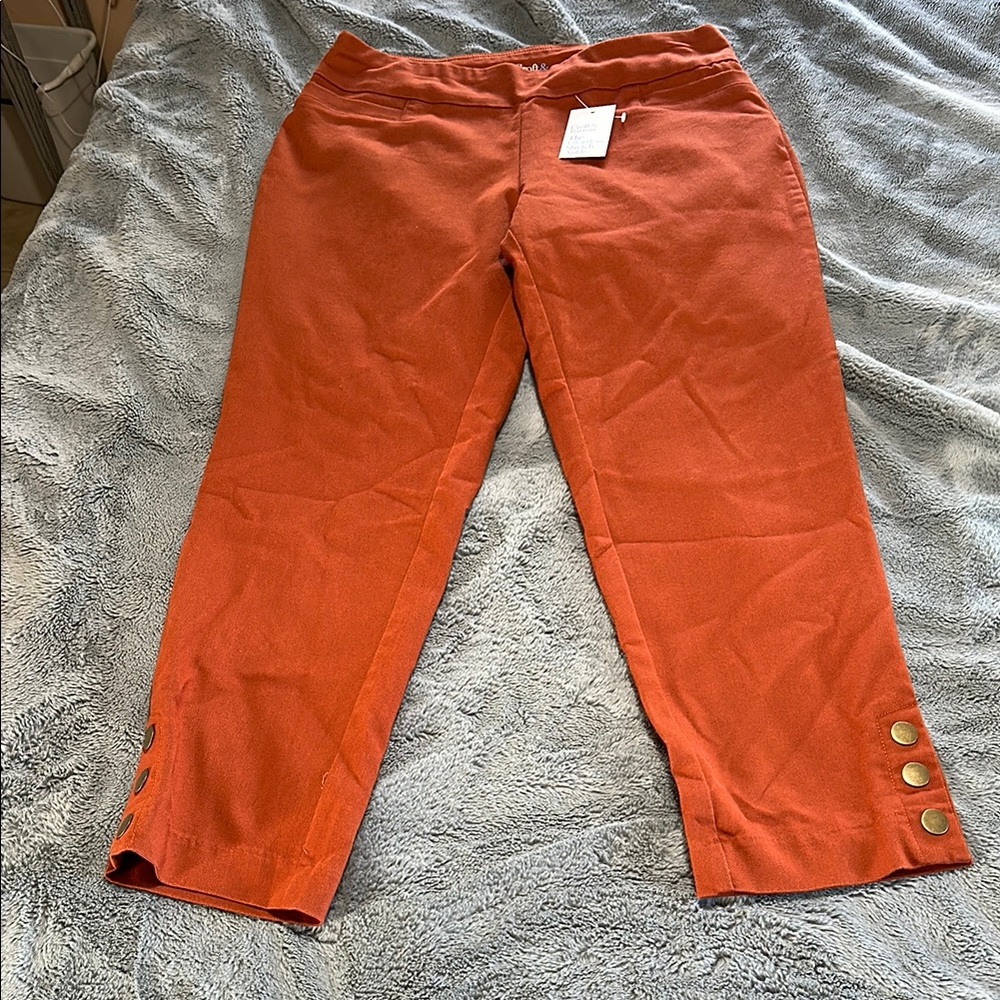 Mid Rise Cropped Ankle Pants